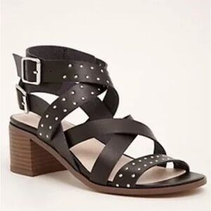 Torrid Elegant Black Strappy Sandals with Studded Detail